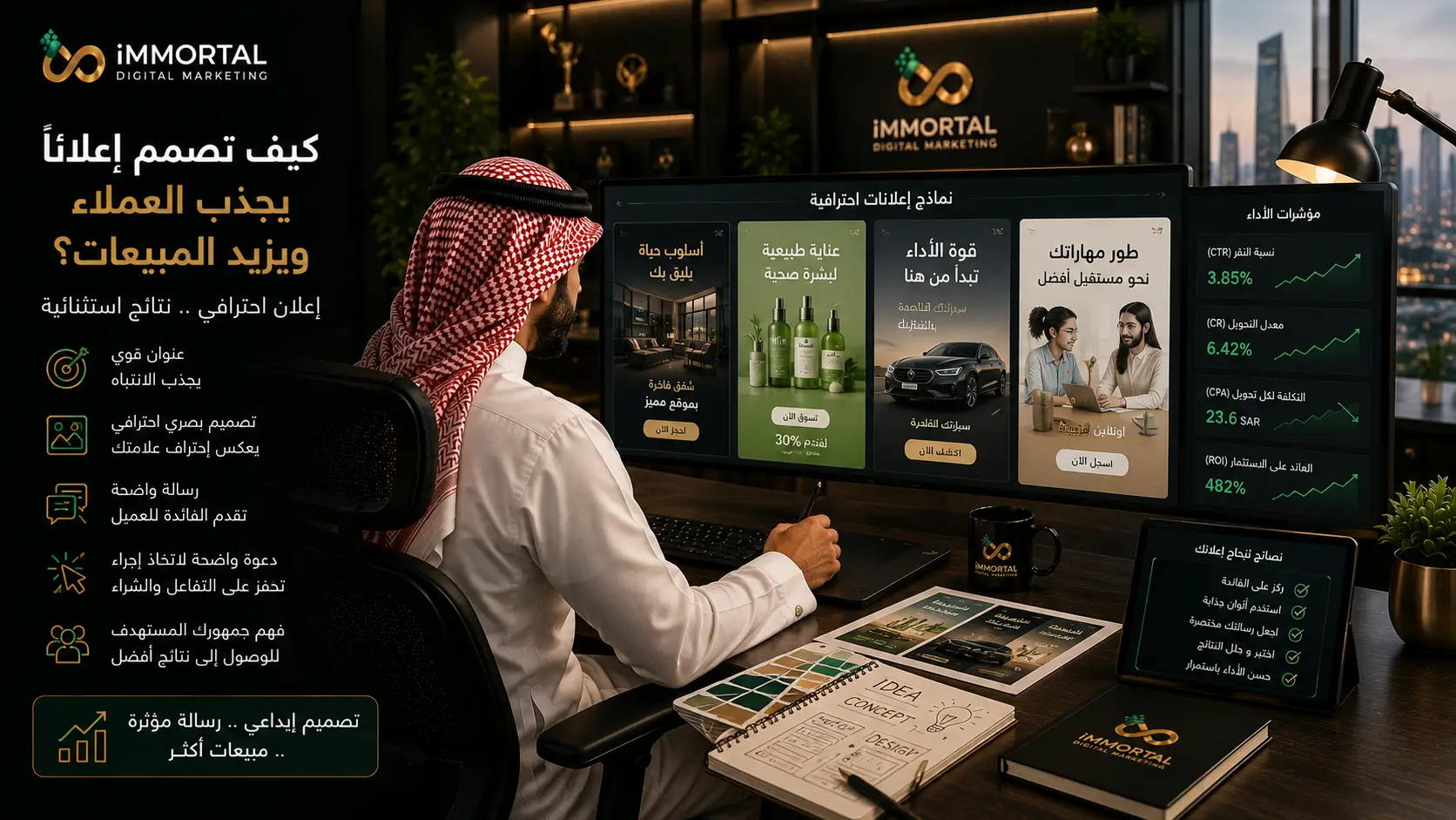 كيف تصمم إعلانًا يجذب العملاء ويزيد المبيعات؟