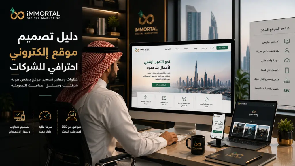 دليل تصميم موقع إلكتروني احترافي للشركات